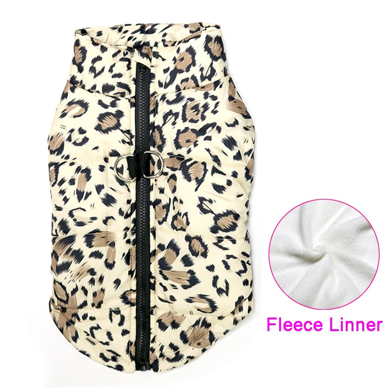 Padded Winter Warm Dog Waterproof Zipper Jacket