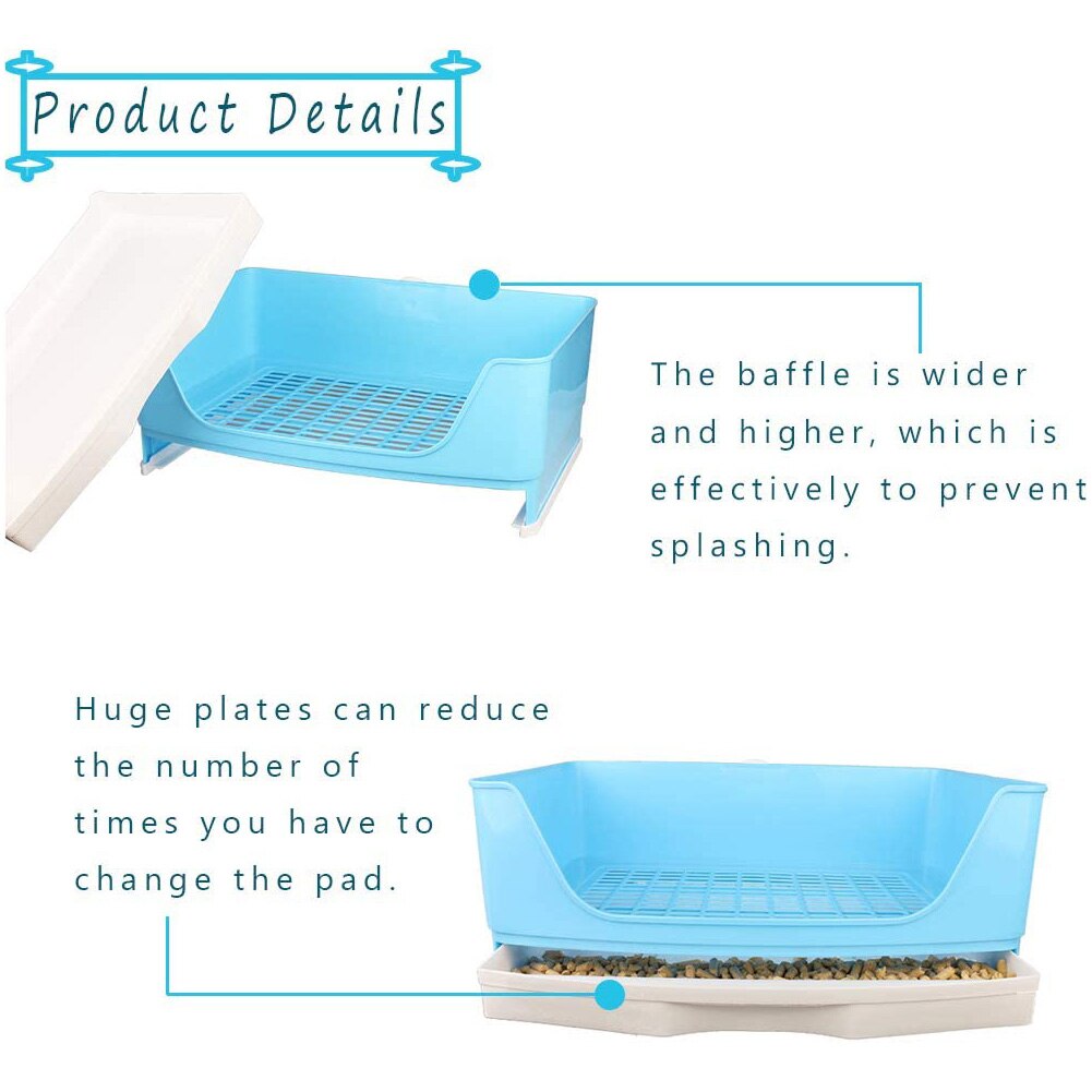 Large Rabbit Toilet Box Trainer Corner Tray Litter with Drawer