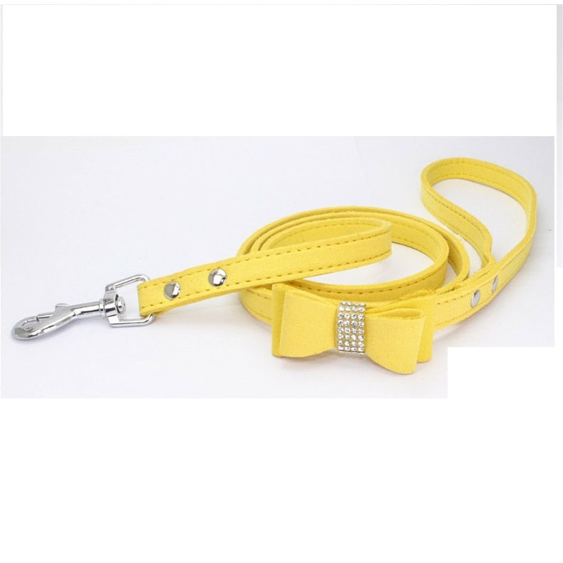 Rhinestone Bow Harness & Leads for Small Dogs & Cats