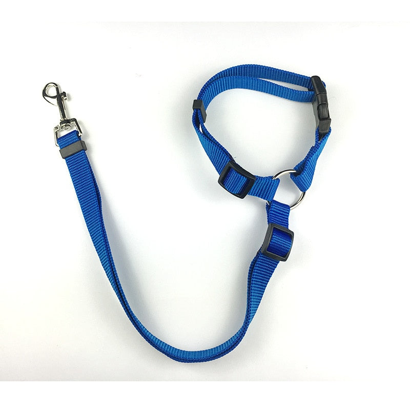 Two-in-one Nylon Adjustable Dogs Car Seat Belt Lead for Backseat Safety