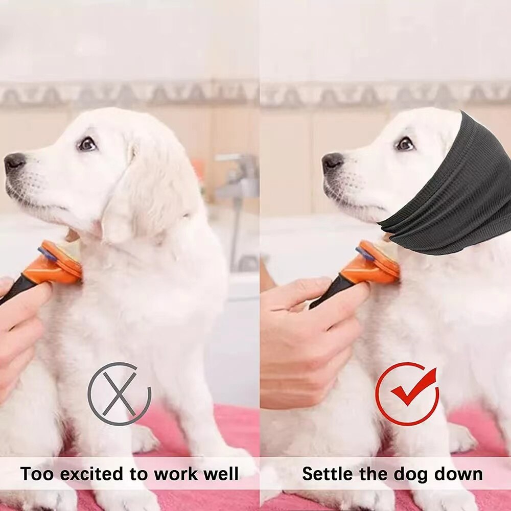 Dog Grooming Earmuff & Warm Headband To Cover Neck & Ears Noise Canceling Soundproof Anxiety Head Sleeve
