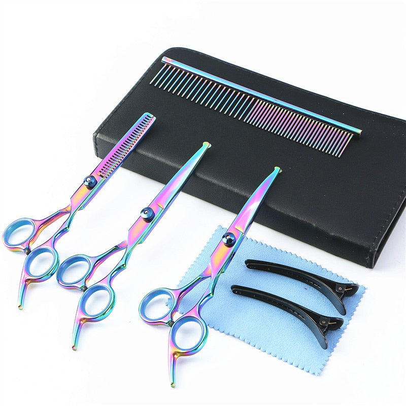 Pet Grooming Scissors Set with Safety Round Tip for Grooming and Hair Care