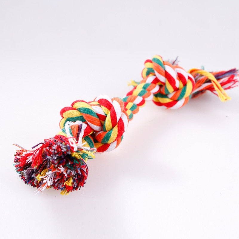 Dogs Cotton Linen Braided Bone Rope Clean Molar Chew Knot