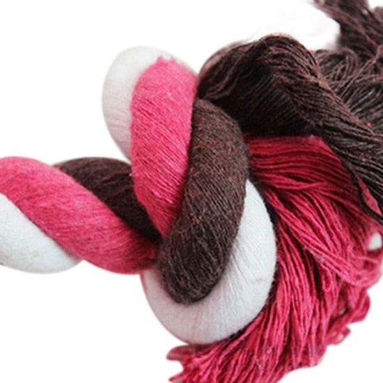 Dogs Cotton Linen Braided Bone Rope Clean Molar Chew Knot
