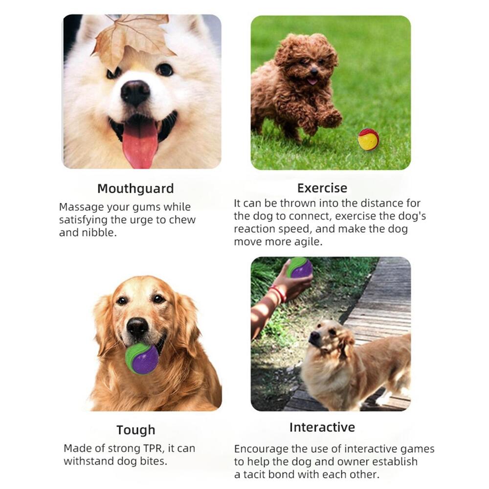 Strong Rubber Durable Bouncy Chew Ball Bite Resistant Sound Toy