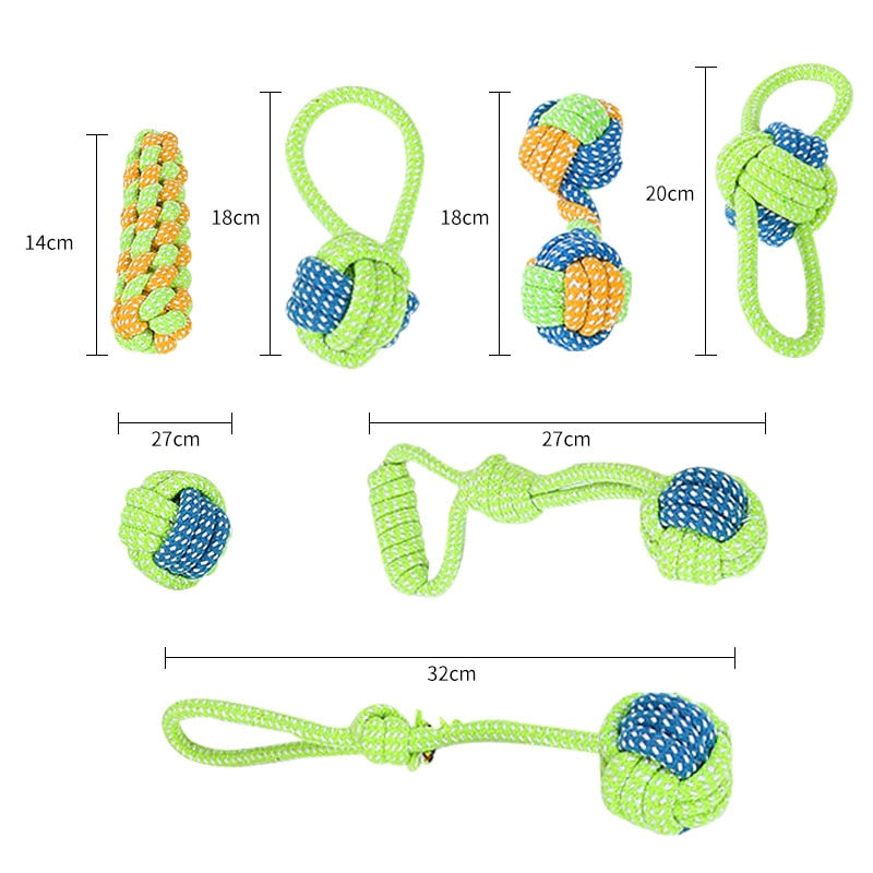 Dog Toys for Interactive Cotton Play with Rope & Ball