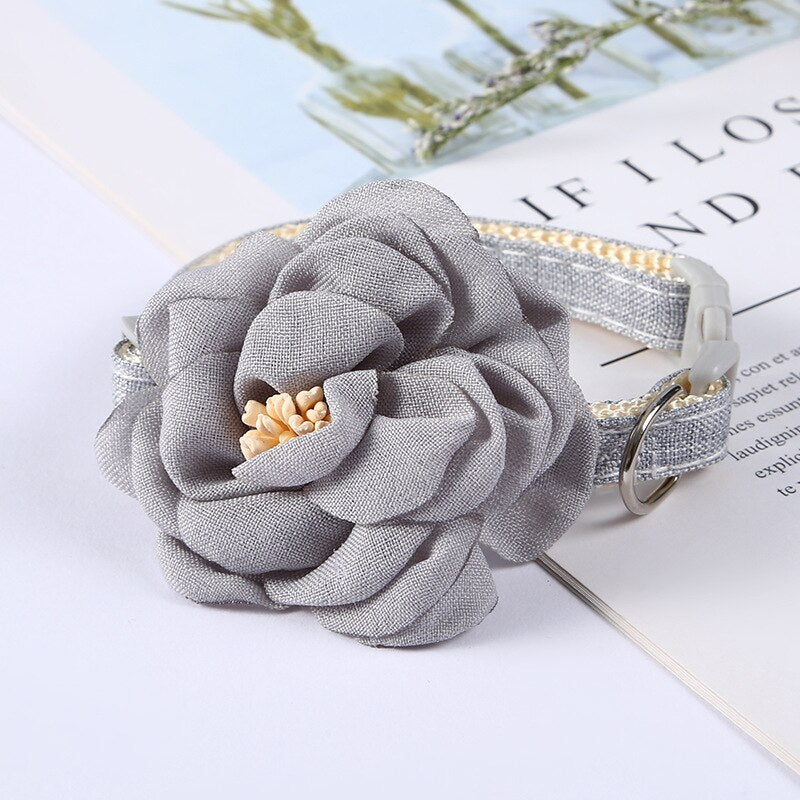 Cat Collar Adjustable Bow Tie/Flower with Safety Button
