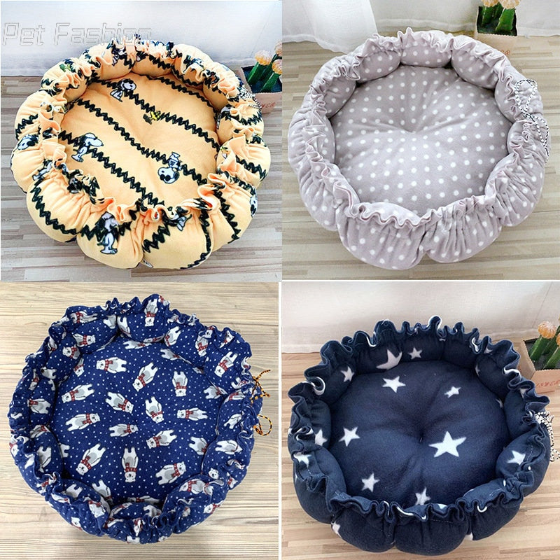 Round Cat Bed Cushion Warm Washable Sofa Soft for Sleeping