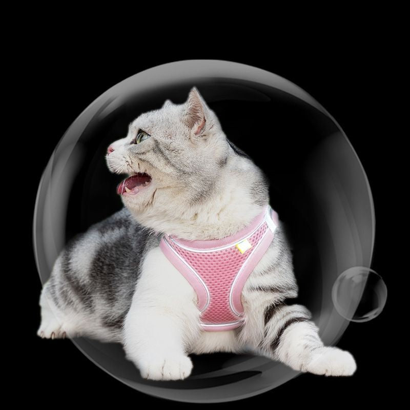 Escape Proof Cat Harness and Lead Set Adjustable Mesh