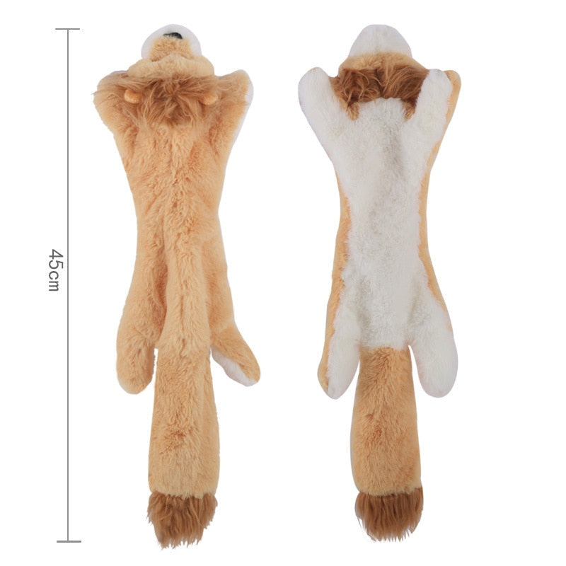 Cute Plush Toys with Squeak Wolf Rabbit Dog Chew