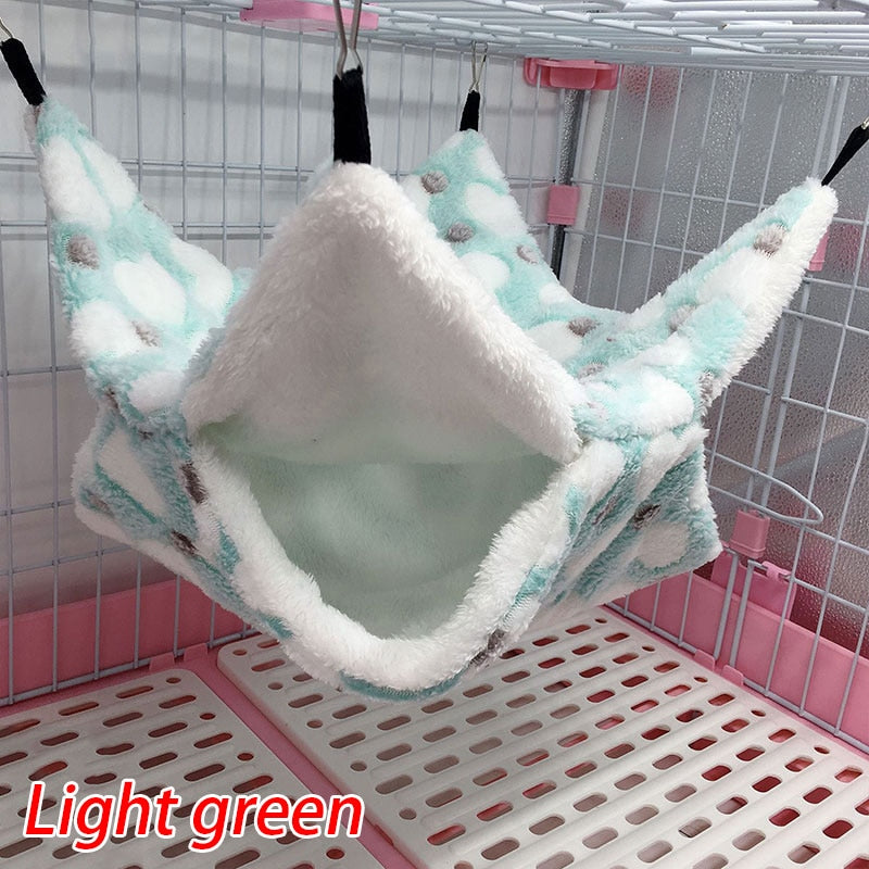 Double Layered Sleeping Hammock For Hamsters And Other Small Rodents