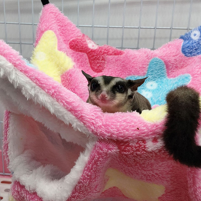 Double Layered Sleeping Hammock For Hamsters And Other Small Rodents