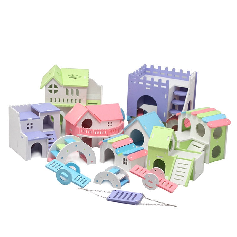 Rodent House And Climbing Accessories(Suitable for all cages)