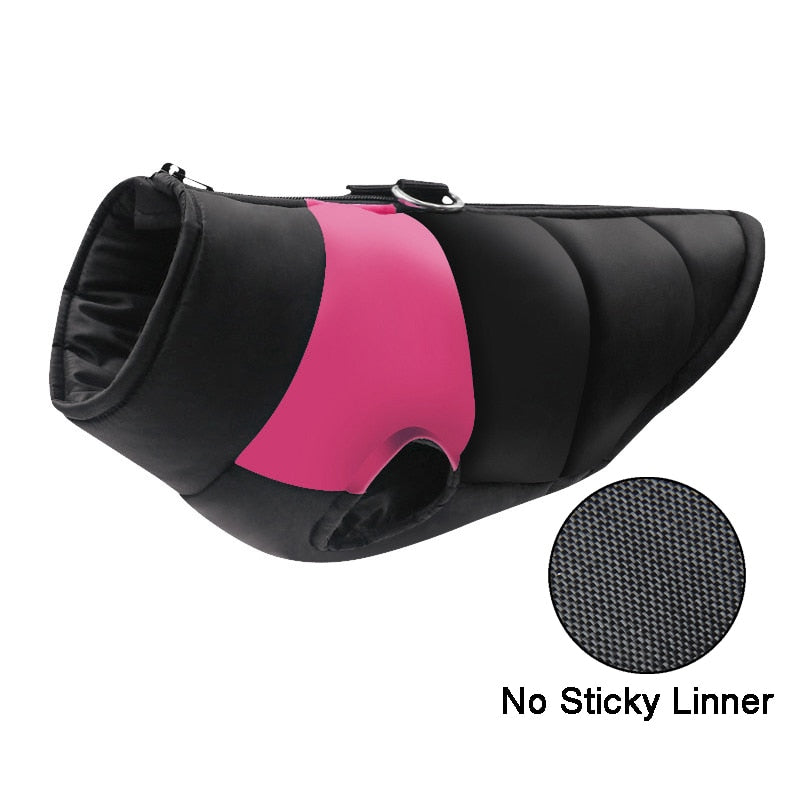 Padded Winter Warm Dog Waterproof Zipper Jacket