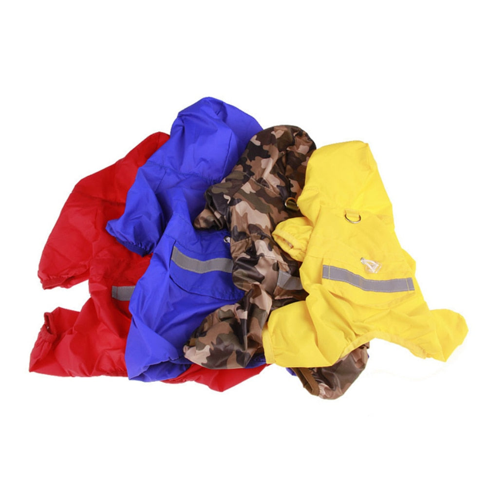 Dog Rain Coat Waterproof Jacket for Outdoor Rain Wear with Hood