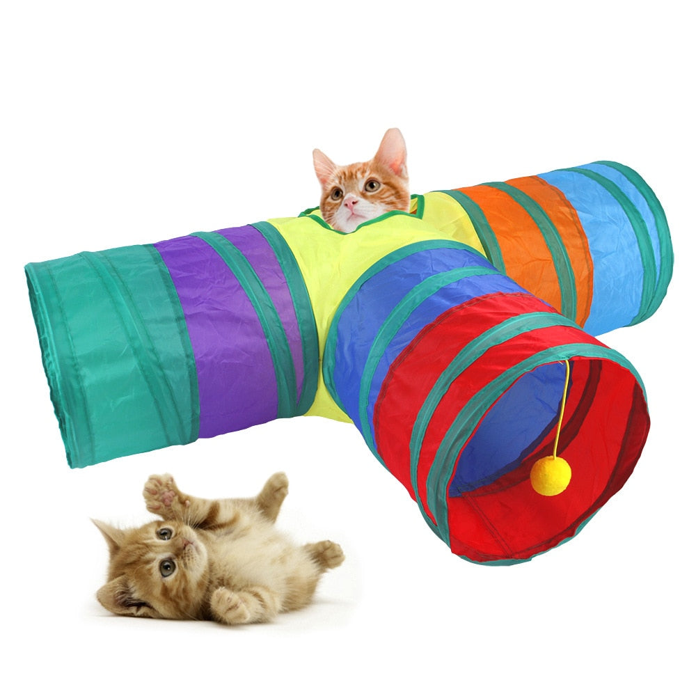 Cats Fold-able Tunnel Interactive Fun Toy
