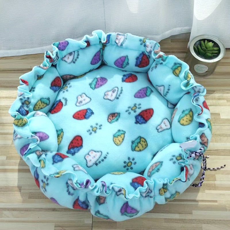 Round Cat Bed Cushion Warm Washable Sofa Soft for Sleeping