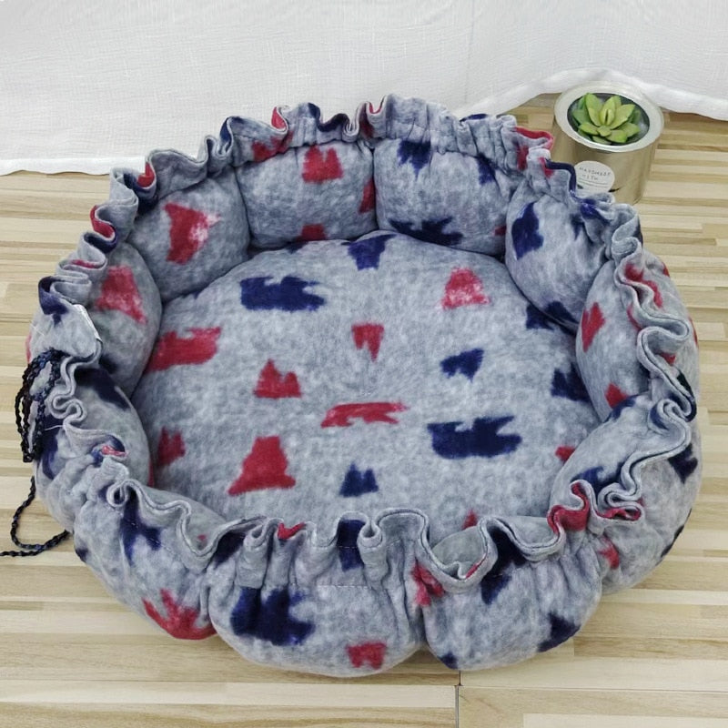 Round Cat Bed Cushion Warm Washable Sofa Soft for Sleeping