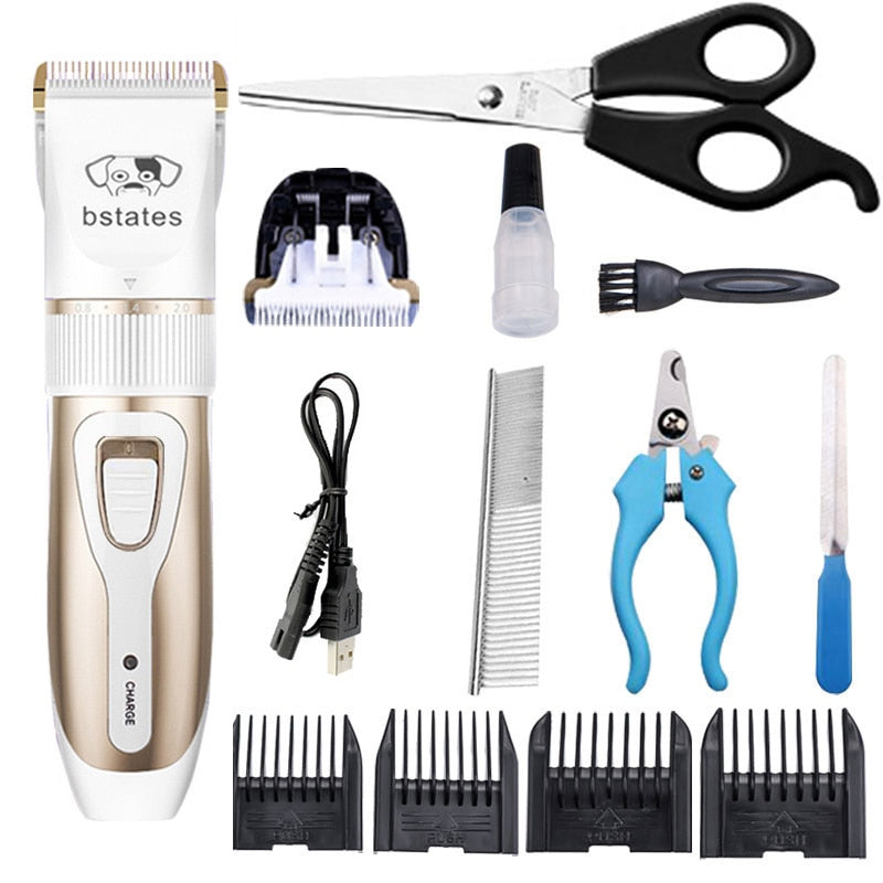 Dog Clipper Dog Hair Clippers Grooming (Pet/Cat/Dog/Rabbit) Haircut Trimmer Shaver Set Pets Cordless Rechargeable Professional