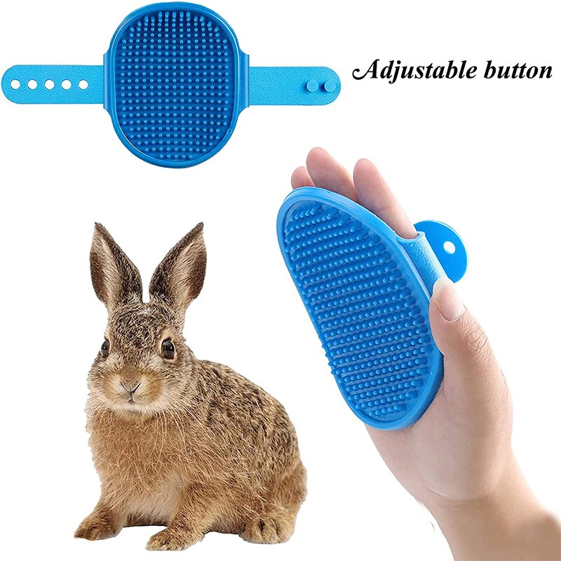 Small Pet And Rodent Grooming Kit with Tear Stain Remover Combs Nail Clippers & Double-Sided Shampoo Bath Brush