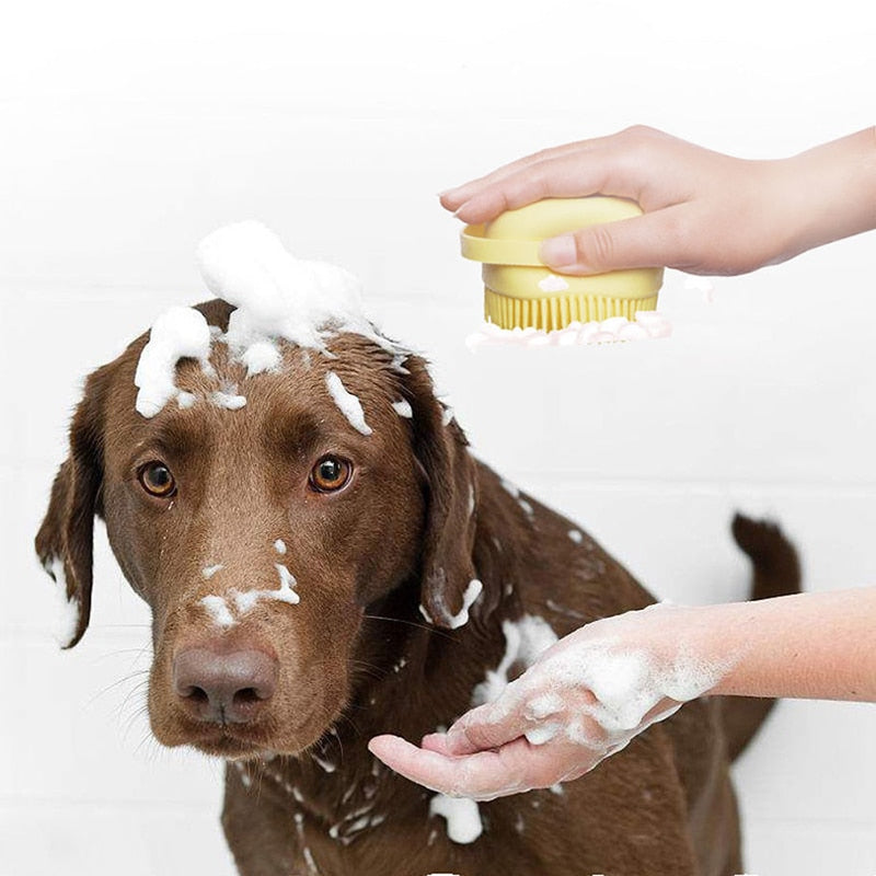 Dog/Cat Bath Massage Brush with Soft Safe Silicone