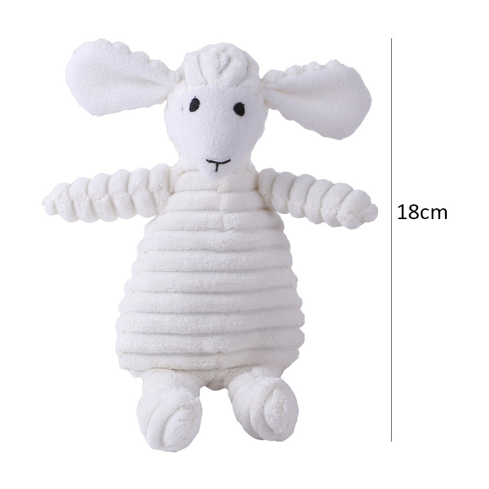 Corduroy Dog Toys Animal Design with Squeaky Bite Resistant