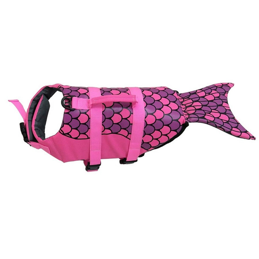 Dog Swimming Vest for Summer Mermaid & Shark Swimwear Dog Life Jacket Harness