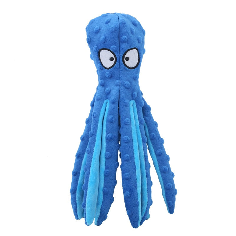 Plush Toy Octopus Shell Puzzle Toy Bite Resistant Interactive Pet Dog Teeth Cleaning Chew