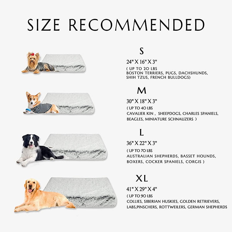 Plush Dog Bed with Removable Covers for Cleaning Super Soft Claming Beds