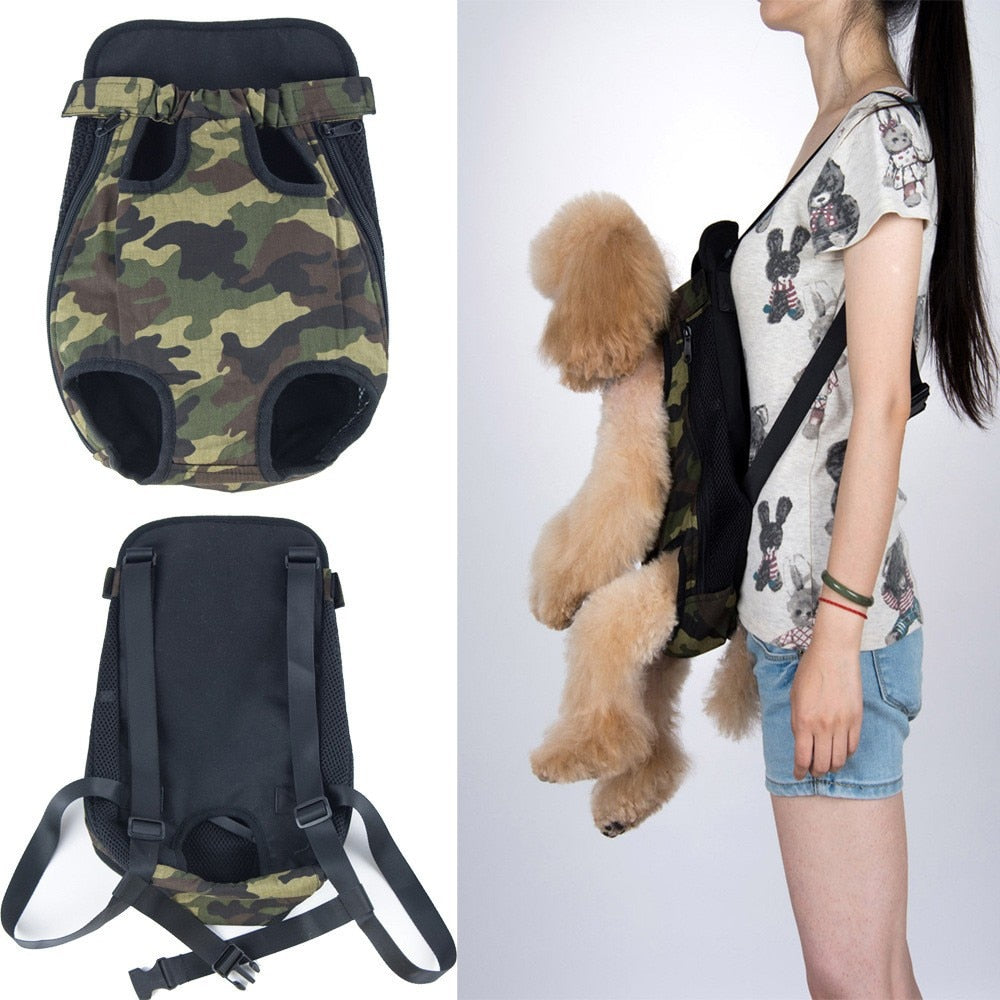 Dog Carrier Backpack Mesh Breathable Shoulder Handle Straps