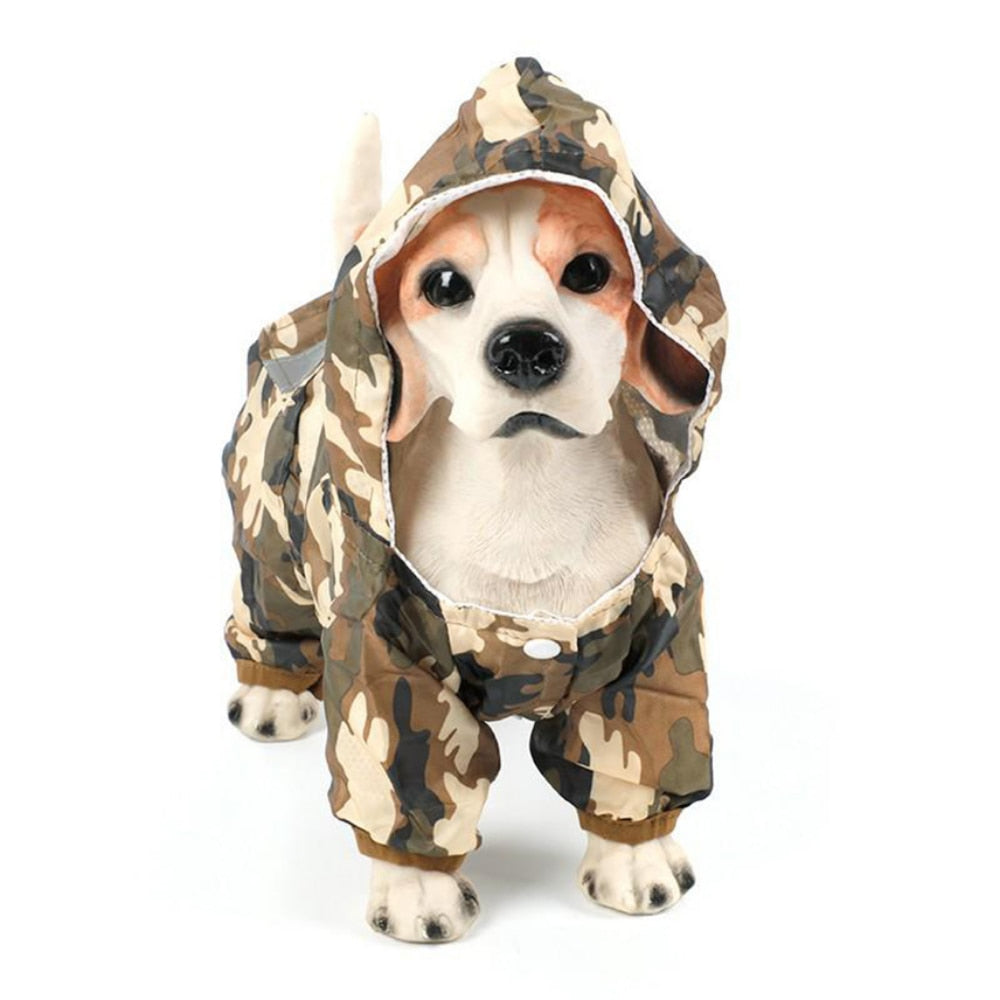 Dog Rain Coat Waterproof Jacket for Outdoor Rain Wear with Hood