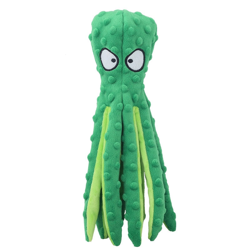 Plush Toy Octopus Shell Puzzle Toy Bite Resistant Interactive Pet Dog Teeth Cleaning Chew