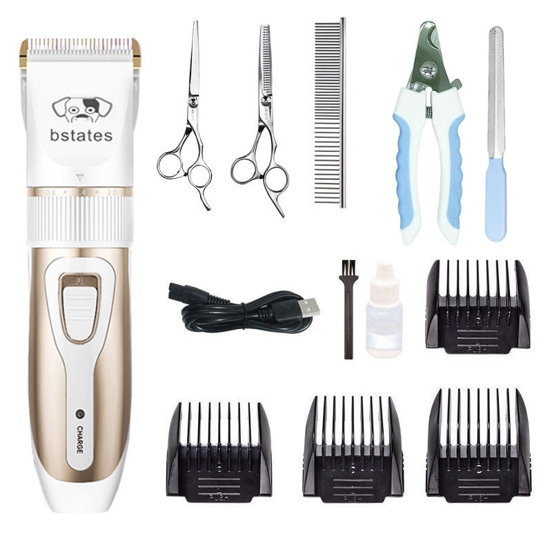 Dog Clipper Dog Hair Clippers Grooming (Pet/Cat/Dog/Rabbit) Haircut Trimmer Shaver Set Pets Cordless Rechargeable Professional