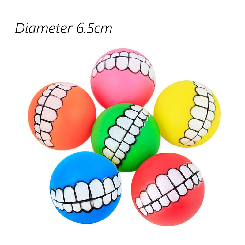 Squeaky Dog Ball made with Rubber a Fun Chew For Puppies too