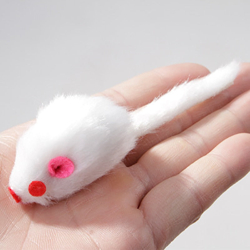 5 Pcs Furry Mice Cat/Kitten Toys