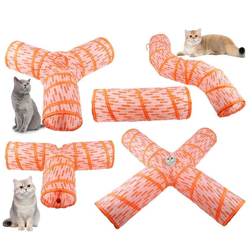 Cats Fold-able Tunnel Interactive Fun Toy