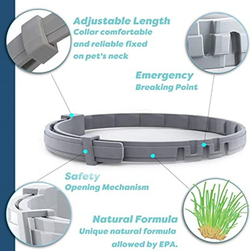 VIP Pet Cat Dog Flea and Tick Remover Collar Adjustable Repellent