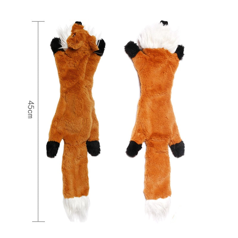 Cute Plush Toys with Squeak Wolf Rabbit Dog Chew