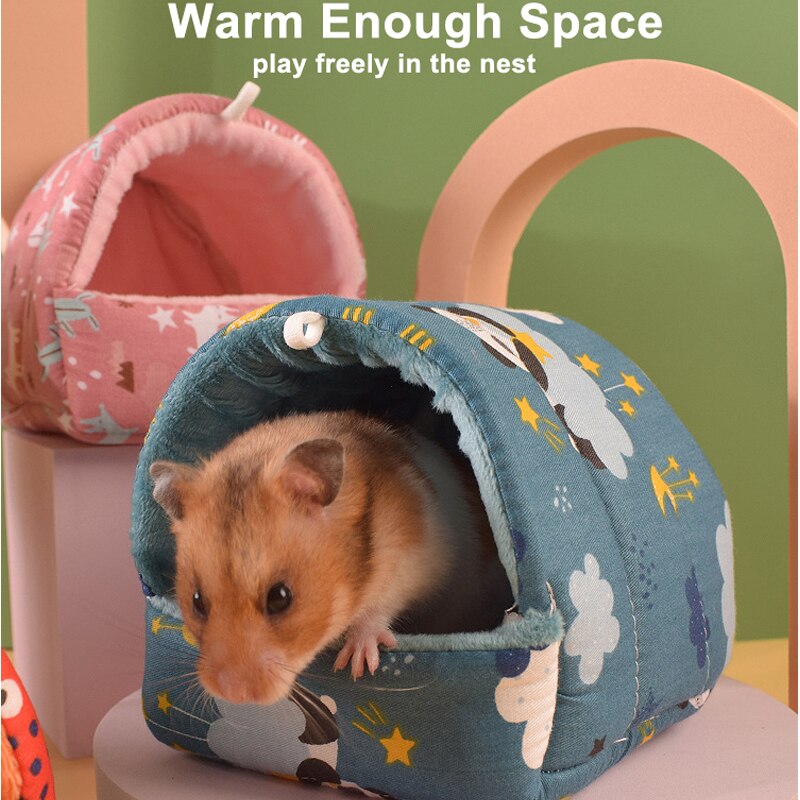 Mini Soft Animal Hammock/Nest Cushion House/Cave For Hamsters And Other Small Rodents