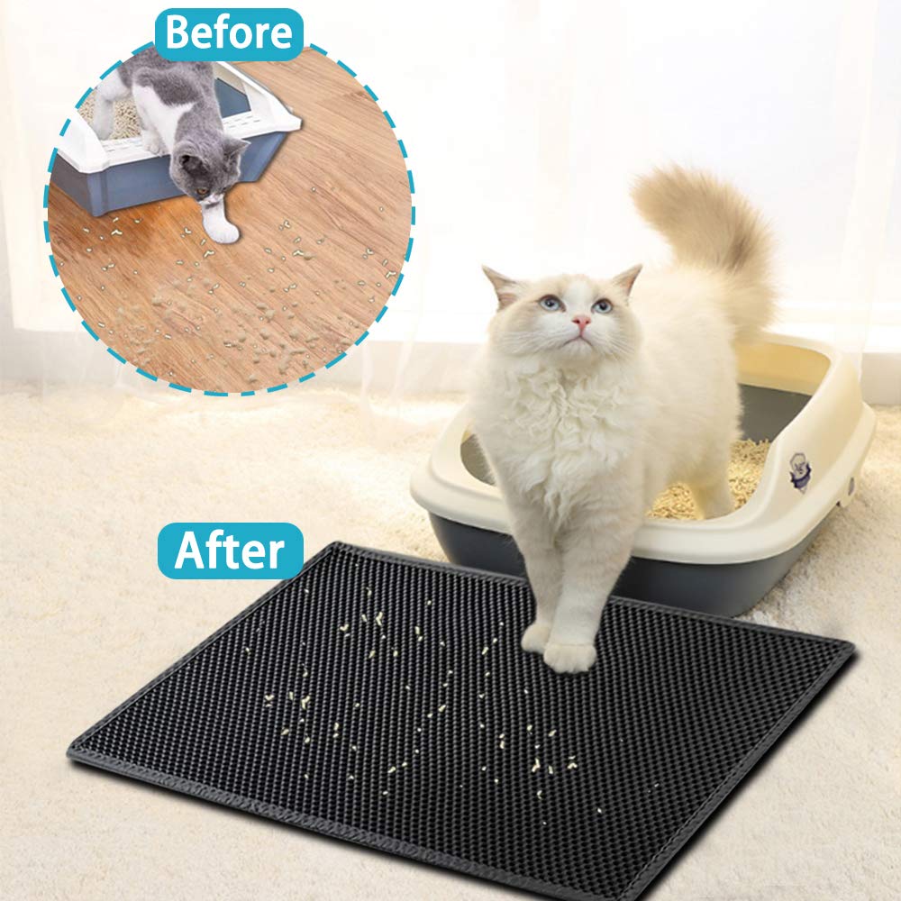 Cat Litter Mat With Double Layer Waterproof Non-slip Pad Washable