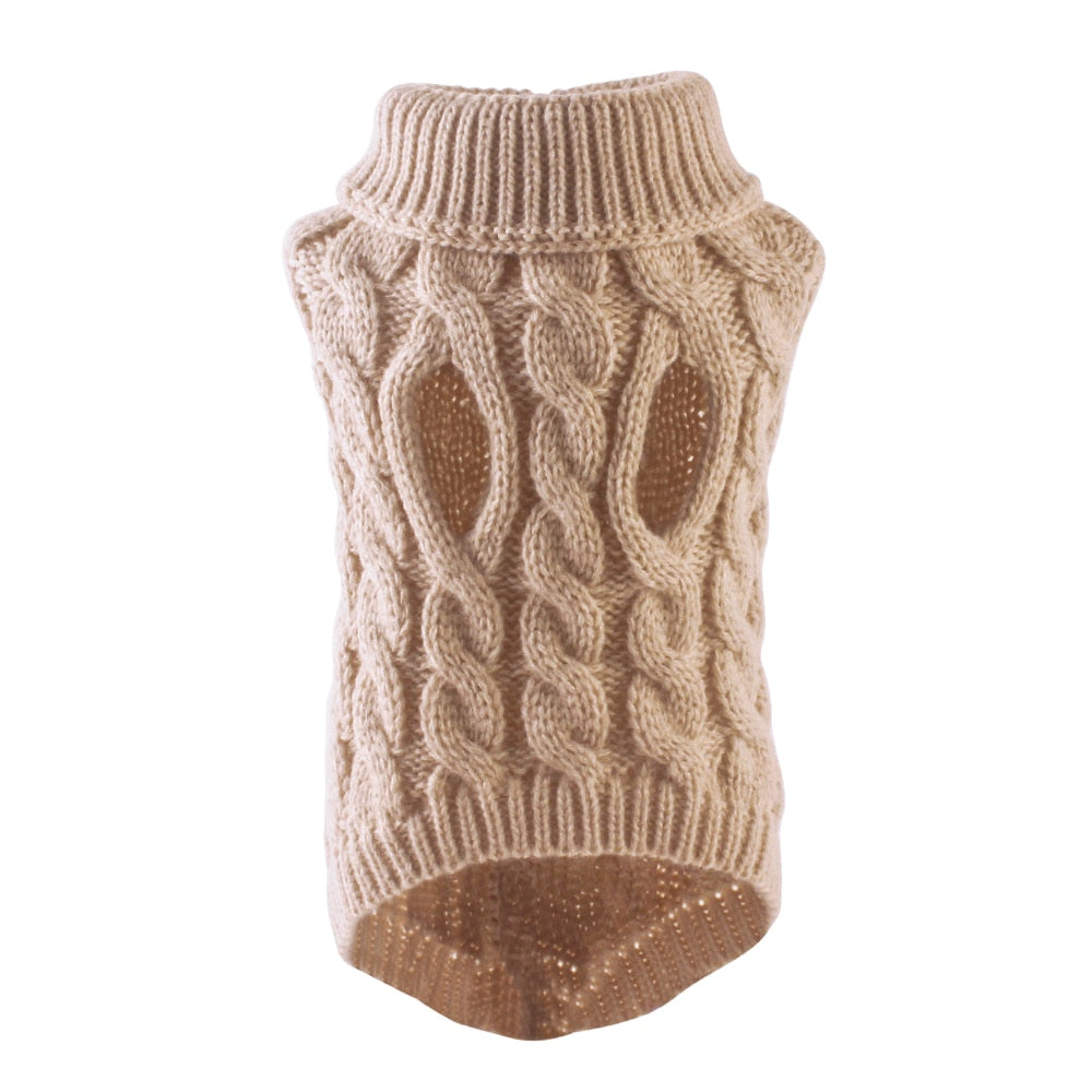 Dog Sweaters for Small Medium Dogs Winter Warm Soft Knit Turtleneck