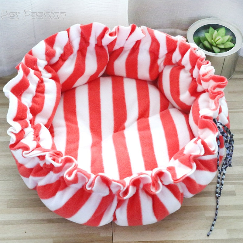 Round Cat Bed Cushion Warm Washable Sofa Soft for Sleeping