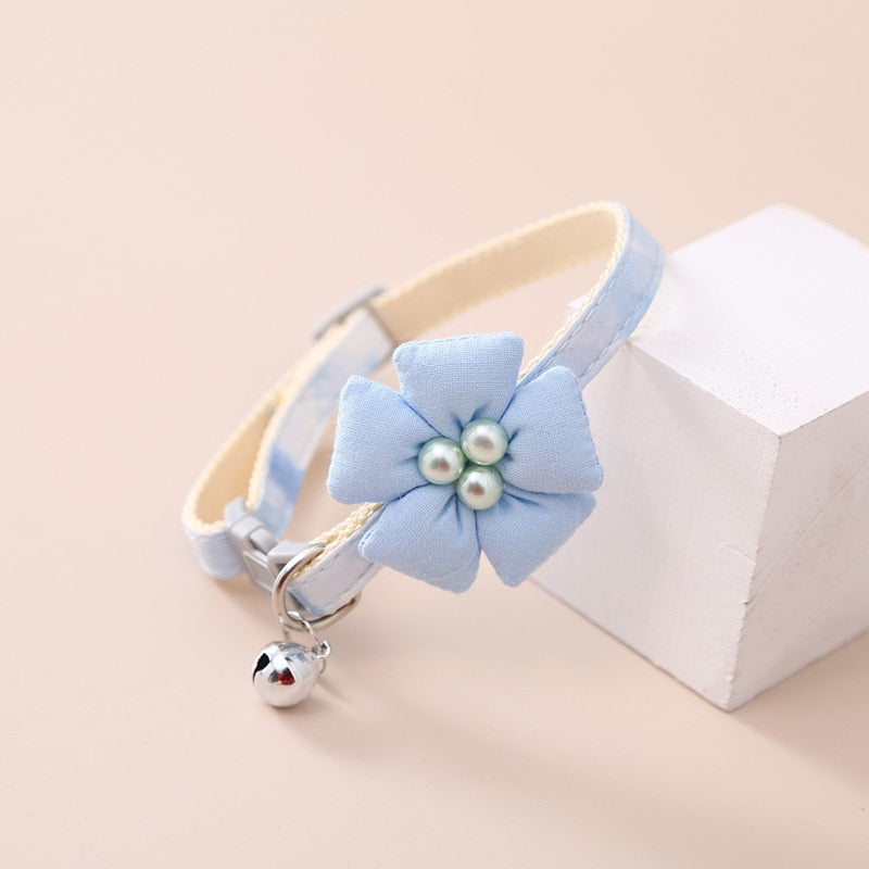 Cat Collar Adjustable Bow Tie/Flower with Safety Button