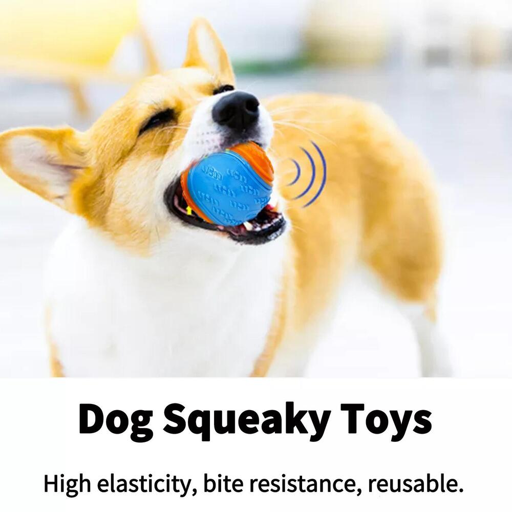 Strong Rubber Durable Bouncy Chew Ball Bite Resistant Sound Toy