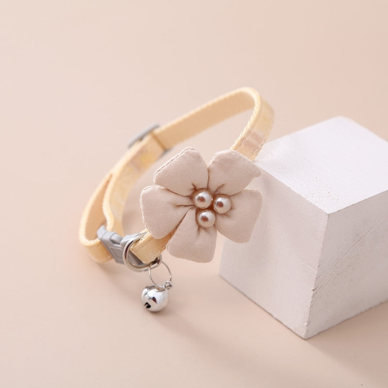 Cat Collar Adjustable Bow Tie/Flower with Safety Button