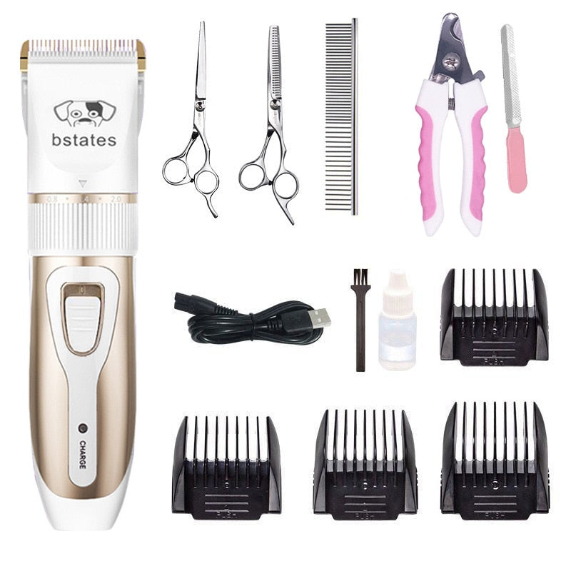 Dog Clipper Dog Hair Clippers Grooming (Pet/Cat/Dog/Rabbit) Haircut Trimmer Shaver Set Pets Cordless Rechargeable Professional