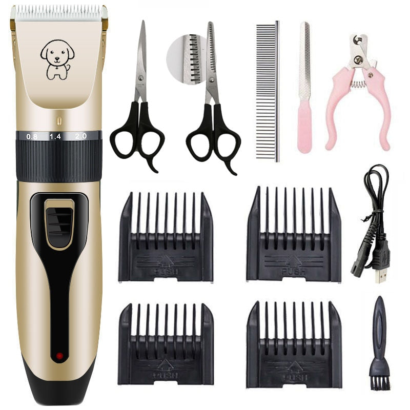 Dog Clipper Dog Hair Clippers Grooming (Pet/Cat/Dog/Rabbit) Haircut Trimmer Shaver Set Pets Cordless Rechargeable Professional