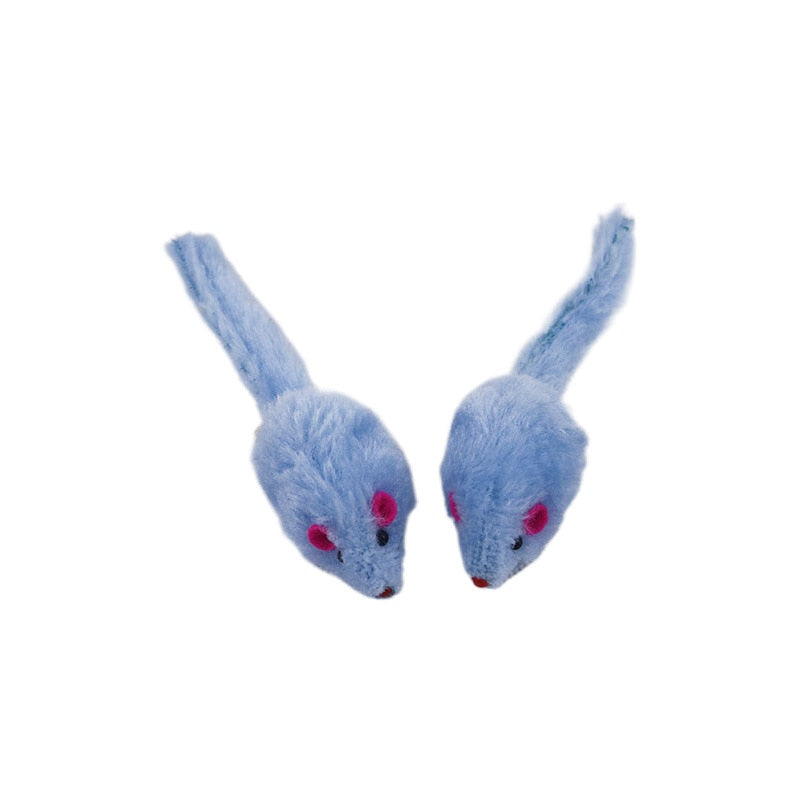 5 Pcs Furry Mice Cat/Kitten Toys