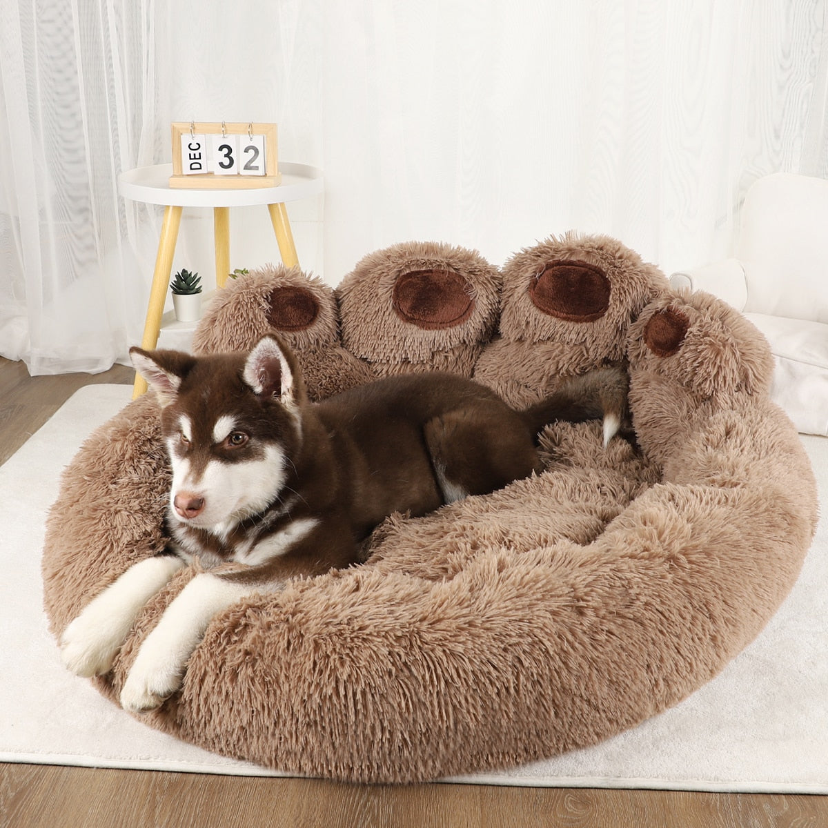 Dog Warm Large Dog Bed Washable Plush Basket