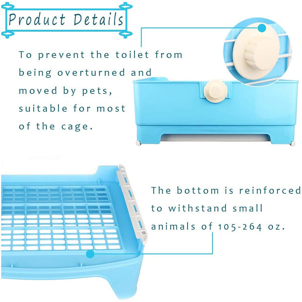 Large Rabbit Toilet Box Trainer Corner Tray Litter with Drawer